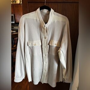 Last chance!!  Women’s Cream Textured Shirt